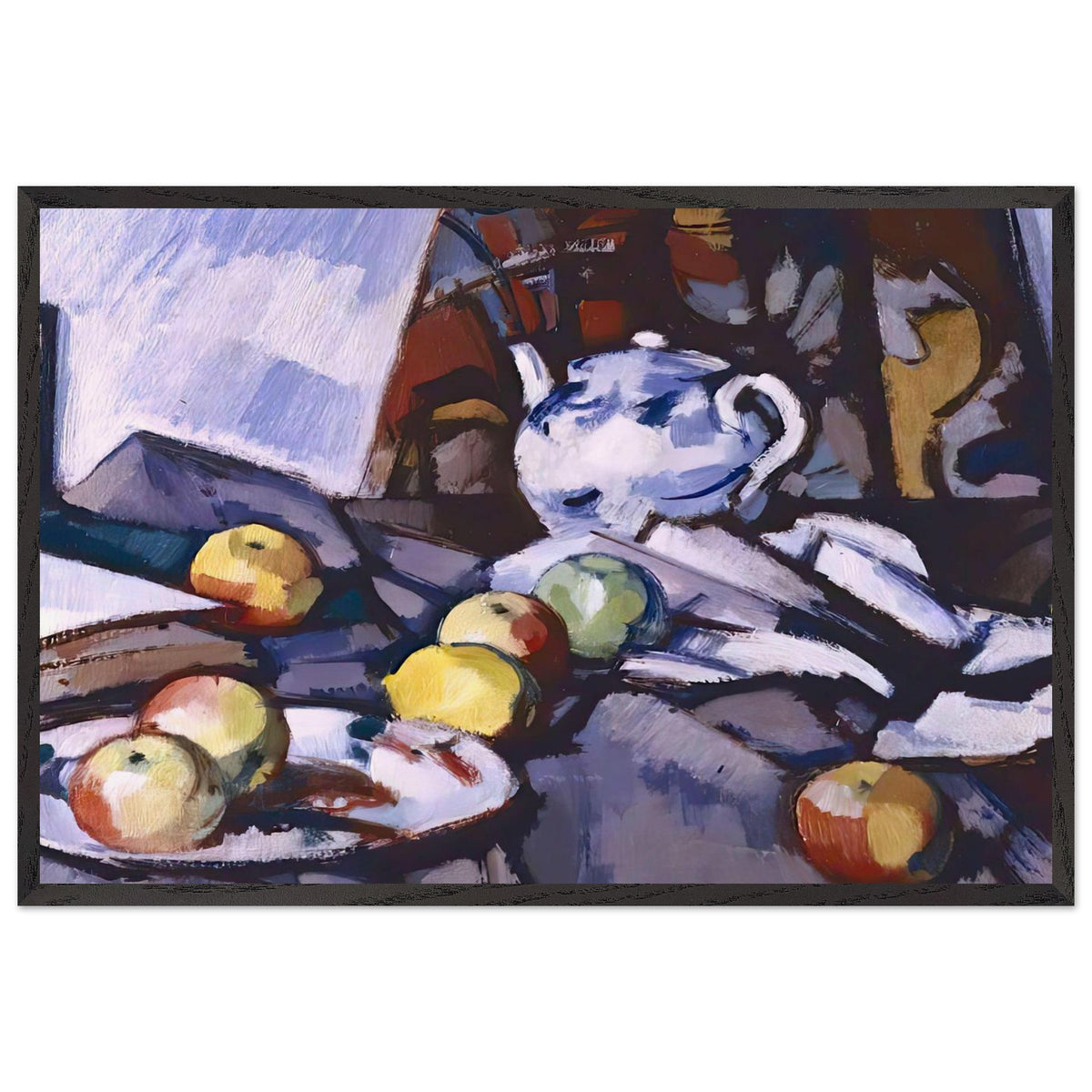 Blue and White Teapot by Samuel Peploe, framed poster