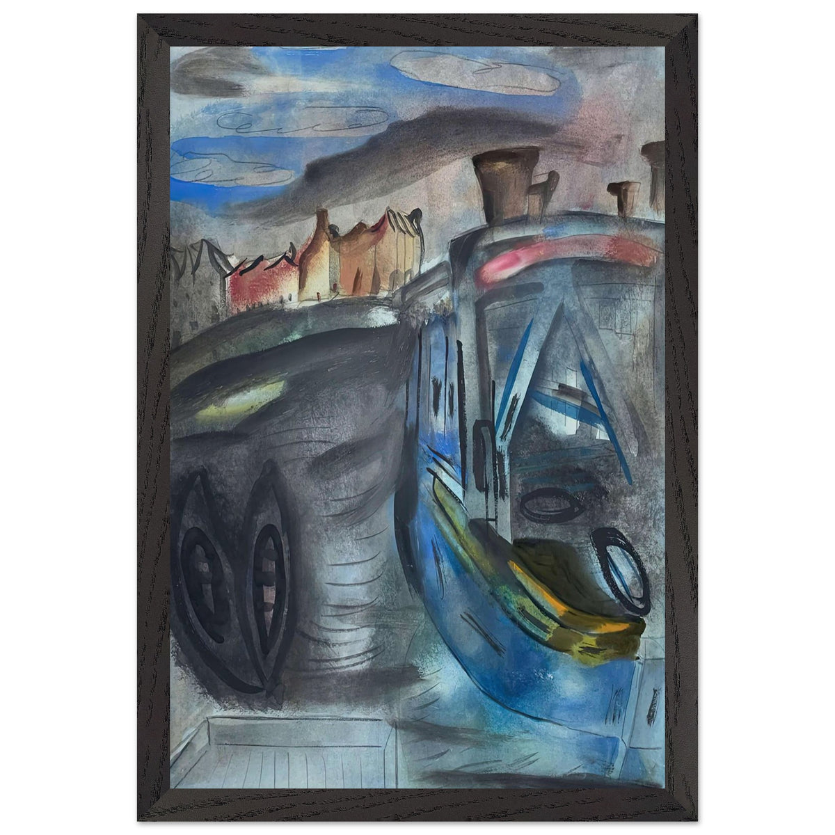Blue Barge by Frances Hodgkins, framed poster, view 2