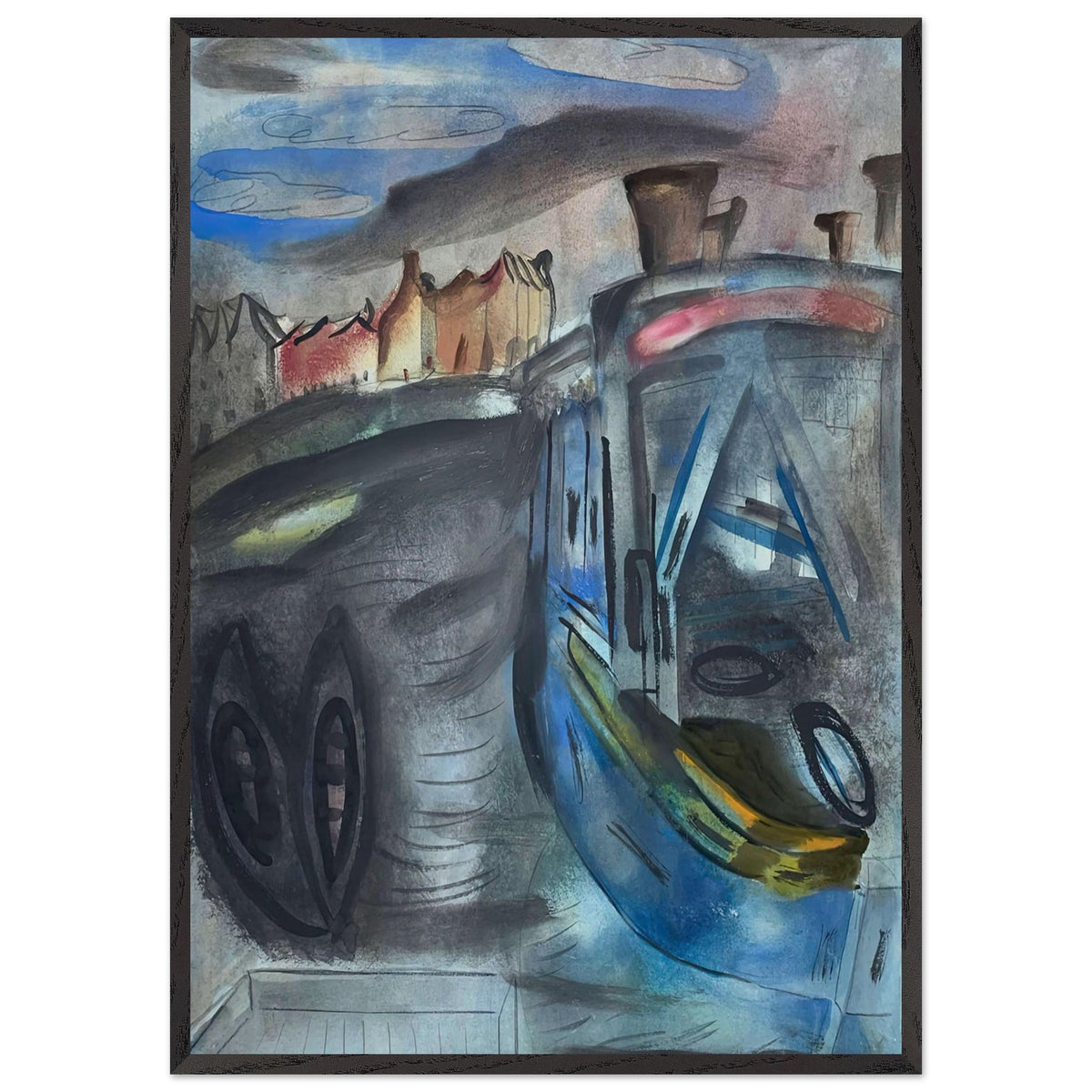 Blue Barge by Frances Hodgkins, framed poster, view 3