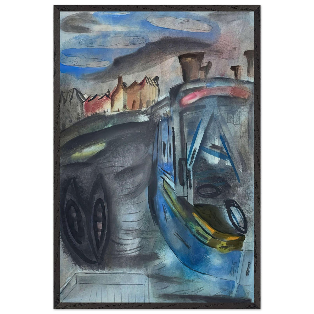 Blue Barge by Frances Hodgkins, framed poster