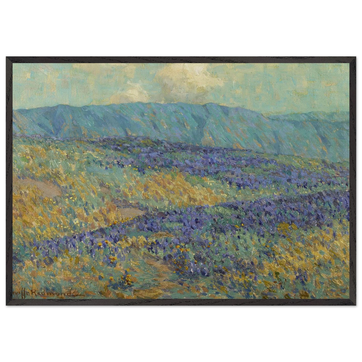 Blue Flowers by Granville Redmond, framed poster, view 3