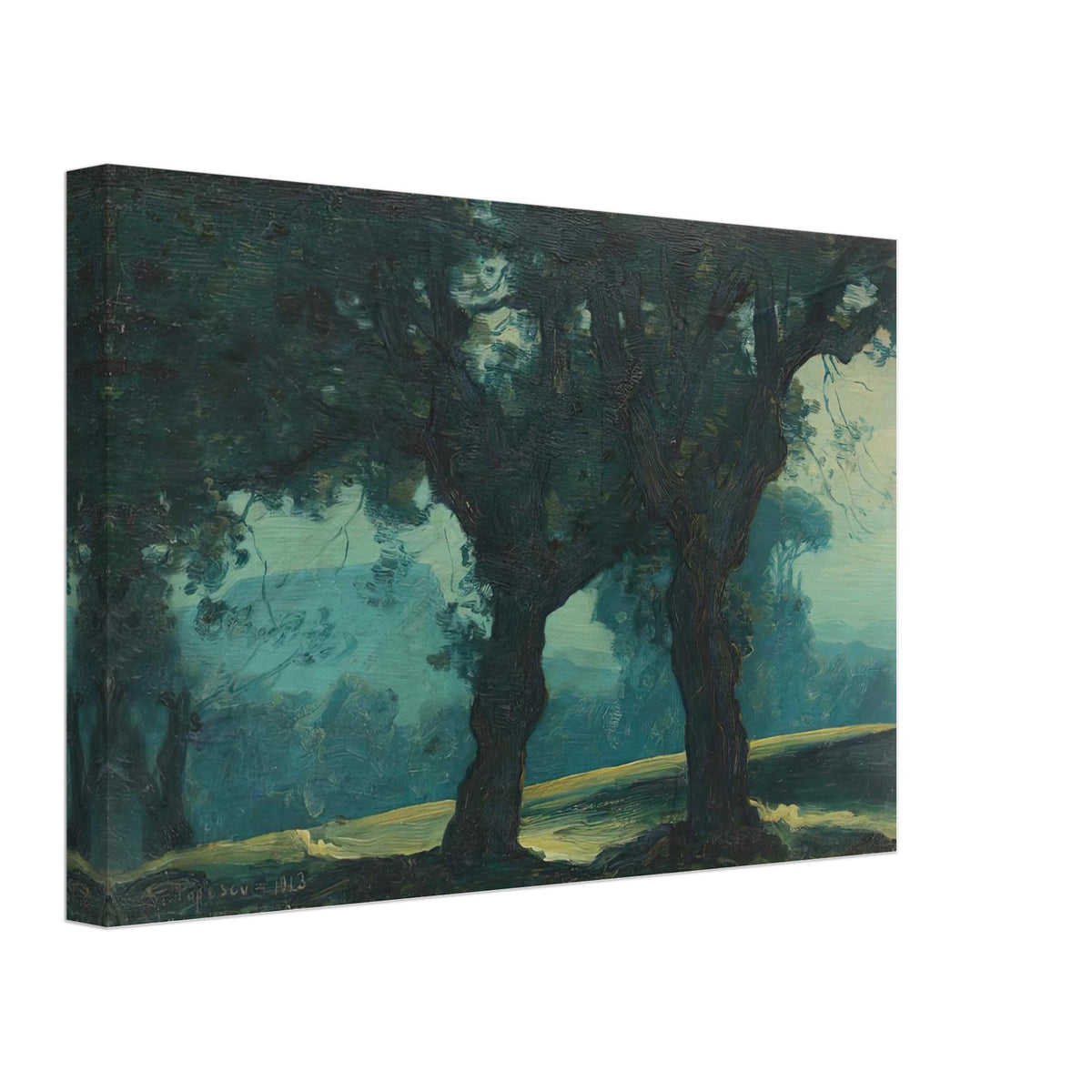 Blue Landscape by Stefan Popescu, canvas, view 2