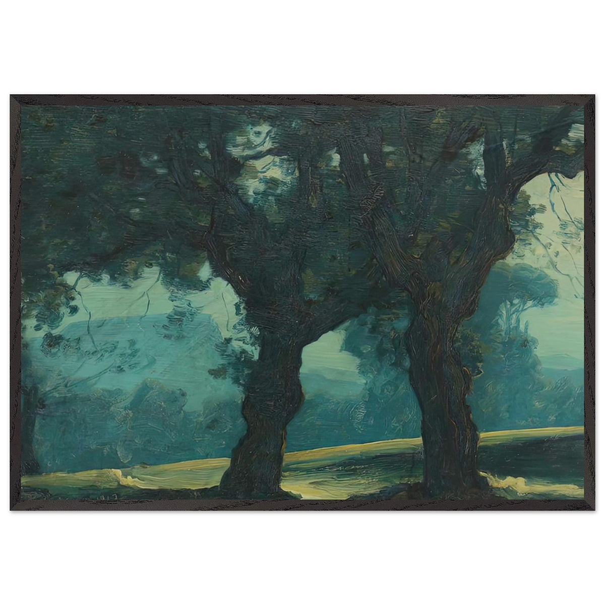 Blue Landscape by Stefan Popescu, framed poster, view 3