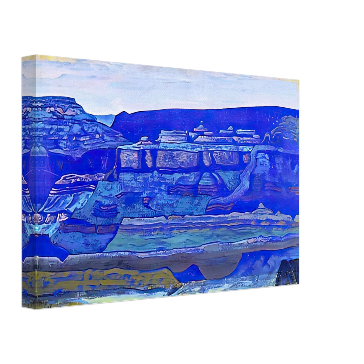 Blue Temples by Nicholas Roerich, canvas, view 2