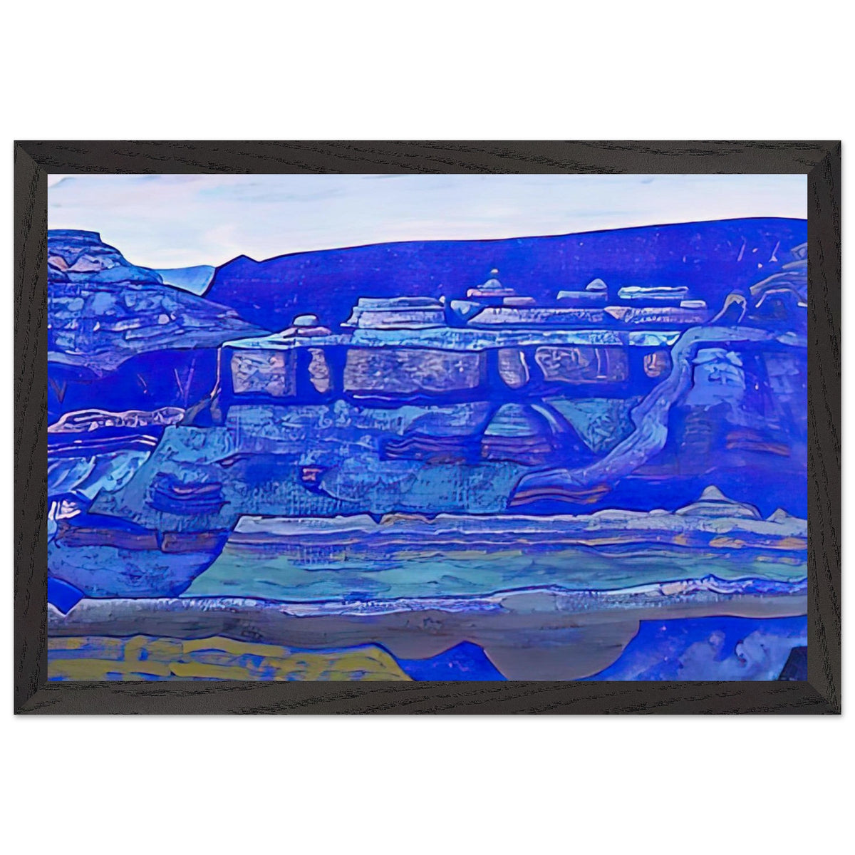 Blue Temples by Nicholas Roerich, framed poster, view 2