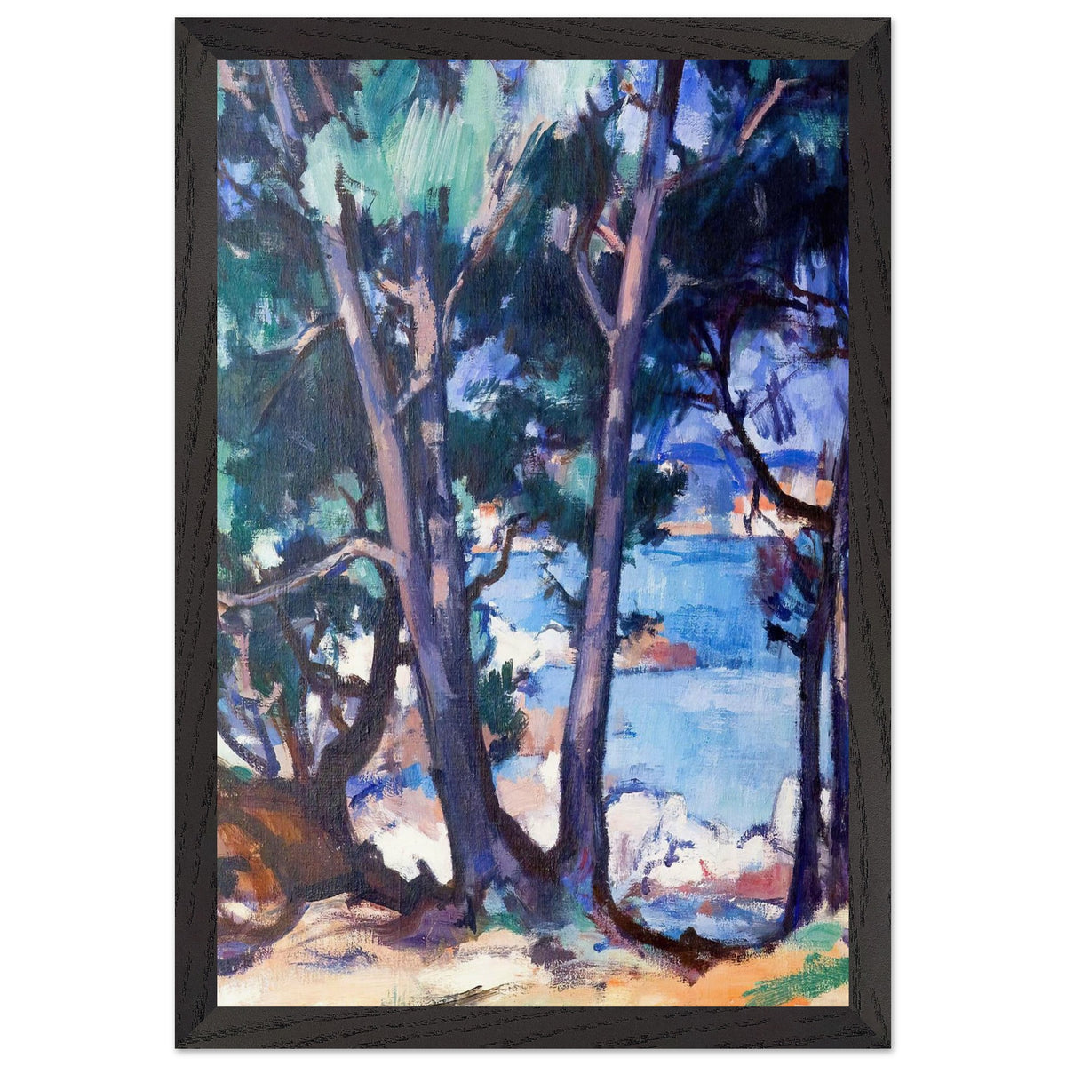Blue Water, Antibes by Samuel Peploe, framed poster, view 2