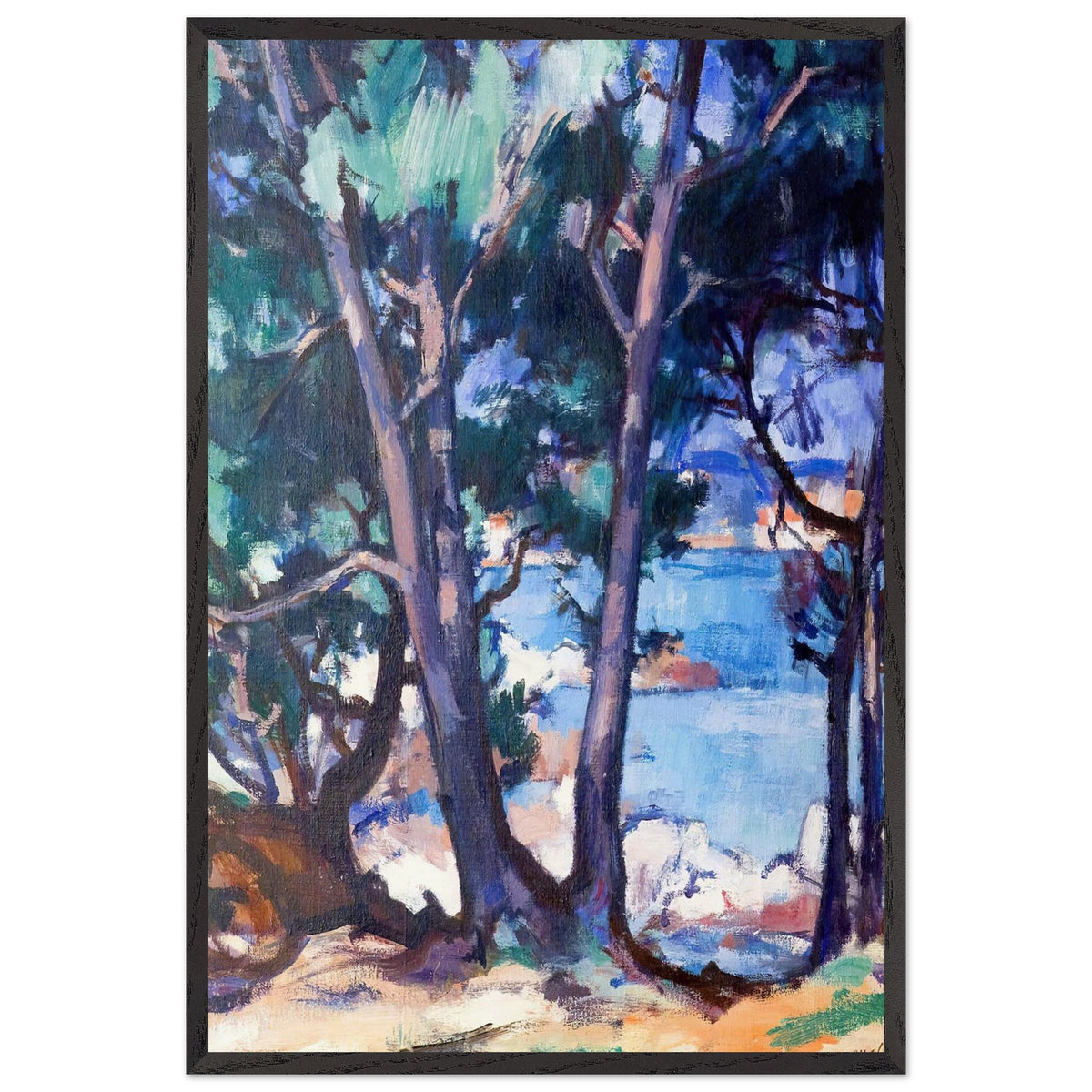 Blue Water, Antibes by Samuel Peploe, framed poster