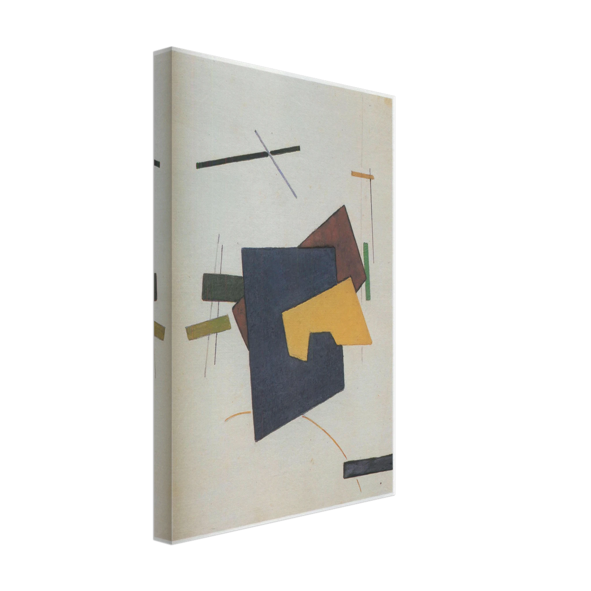 Blue Yellow Suprematist Composition by Ivan Kliun, canvas, view 2