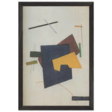 Blue Yellow Suprematist Composition by Ivan Kliun, framed poster, view 2