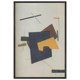 Blue Yellow Suprematist Composition by Ivan Kliun, framed poster