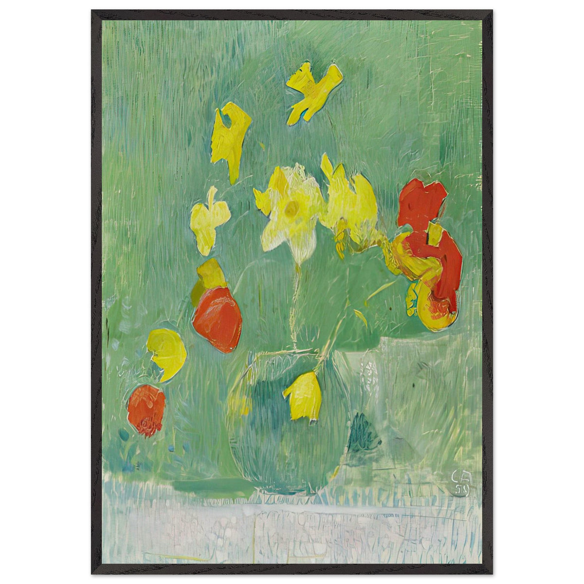 Blumenstilleben by Cuno Amiet, framed poster, view 3
