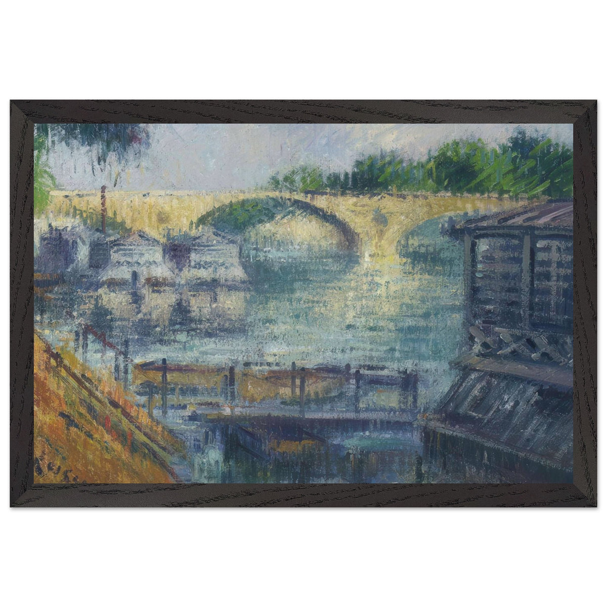 Boats on the Seine by Gustave Loiseau, framed poster, view 2