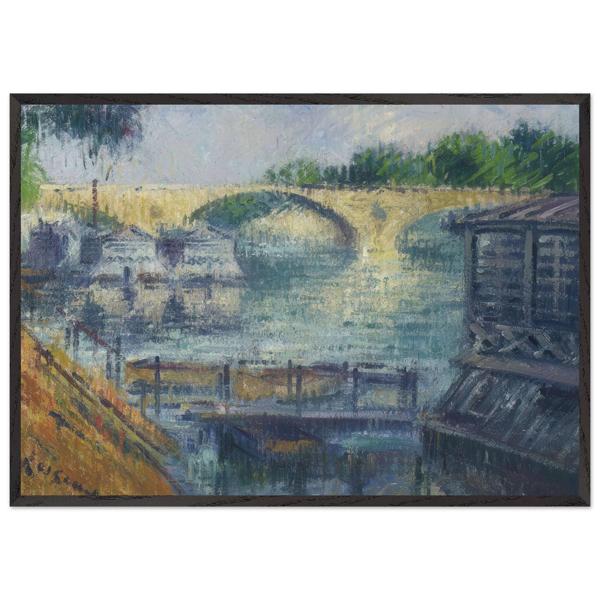 Boats on the Seine by Gustave Loiseau, framed poster, view 3
