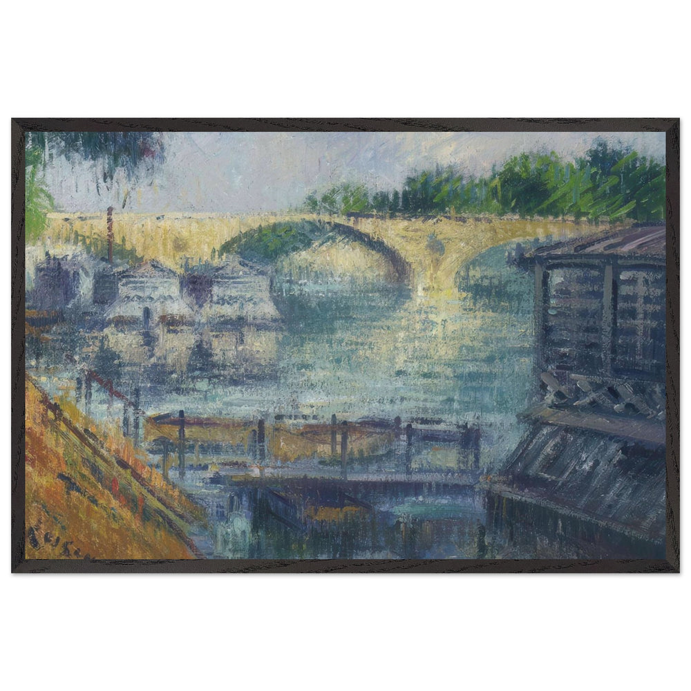 Boats on the Seine by Gustave Loiseau, framed poster