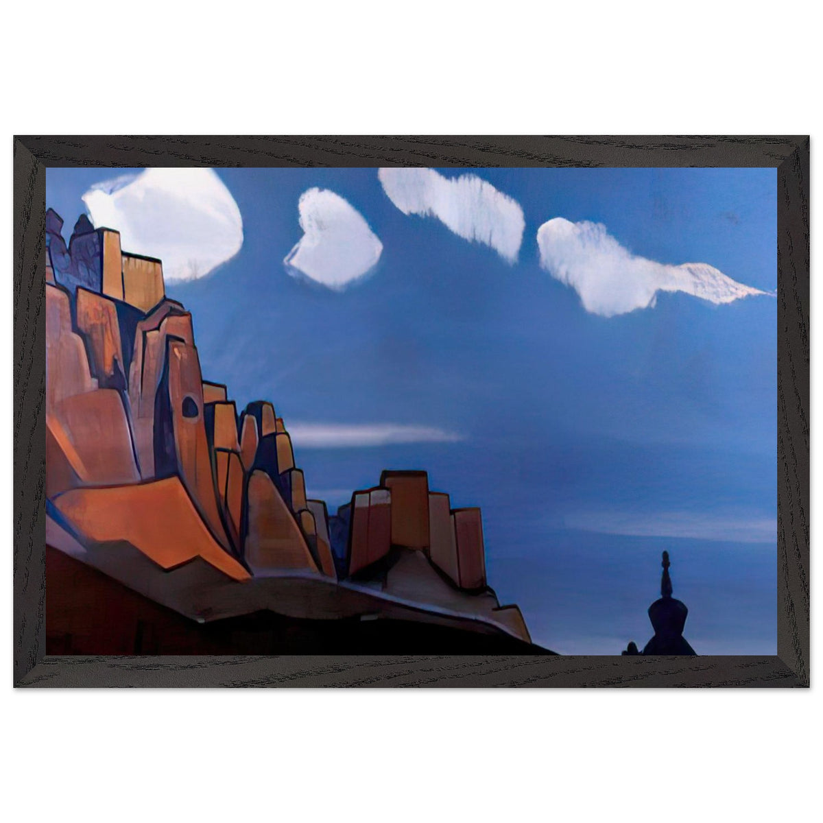 Bonpo Stronghold by Nicholas Roerich, framed poster, view 2