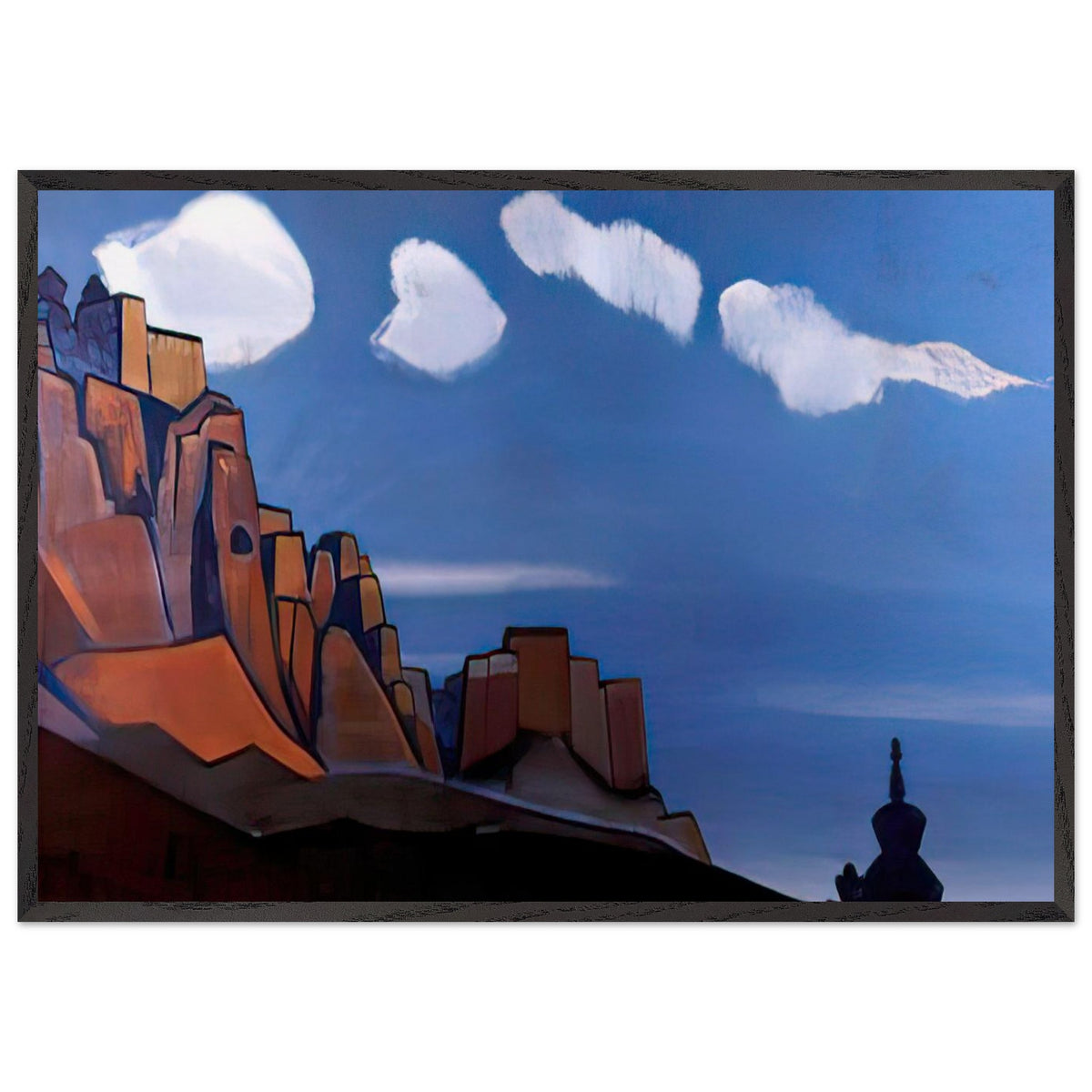 Bonpo Stronghold by Nicholas Roerich, framed poster, view 3