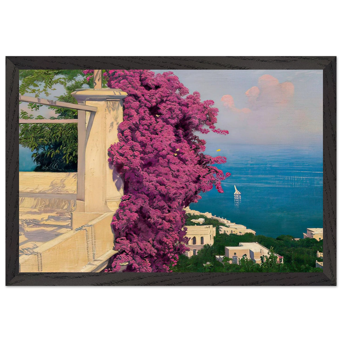 Bougainvillea, Capri by Edward Okuń, framed poster, view 2