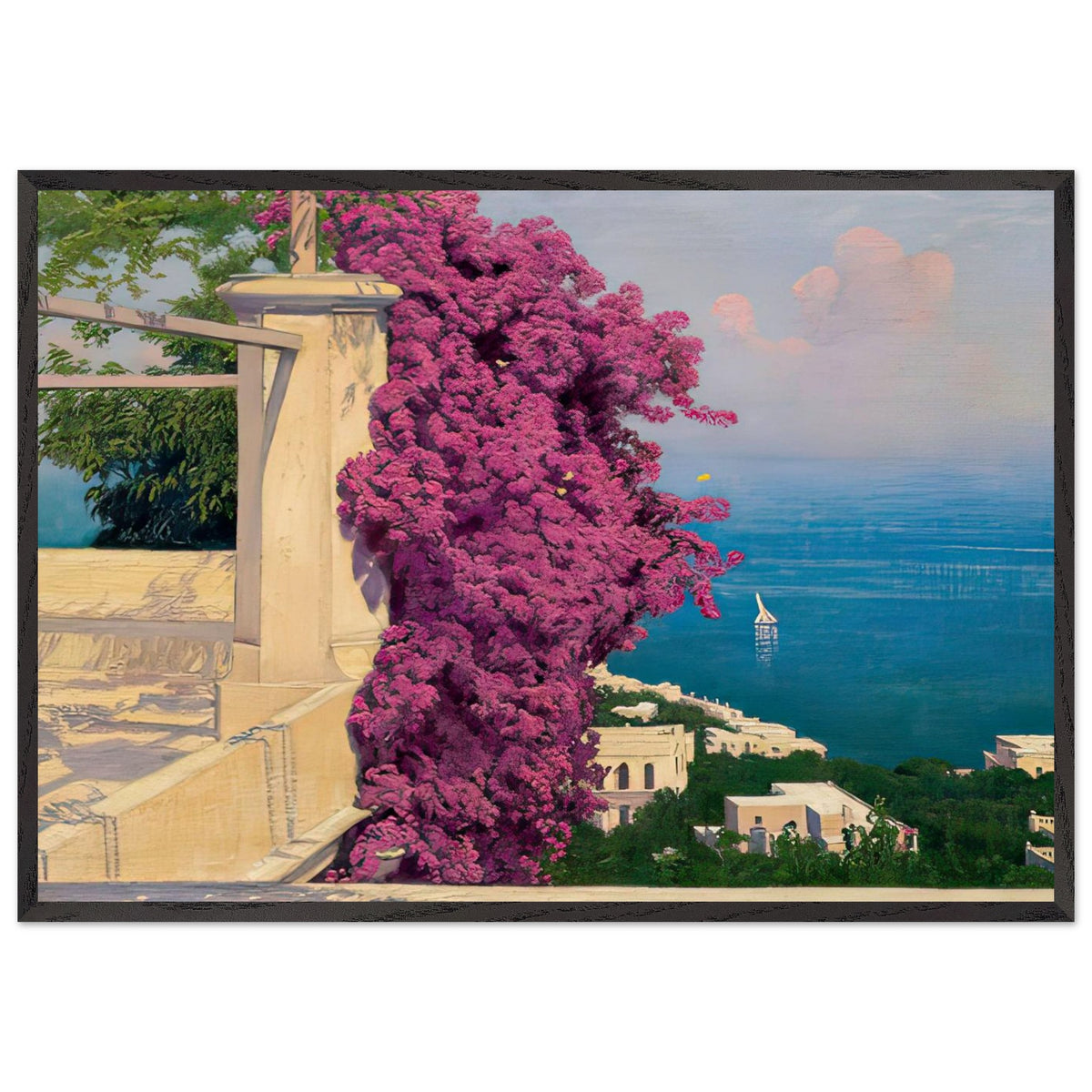 Bougainvillea, Capri by Edward Okuń, framed poster, view 3