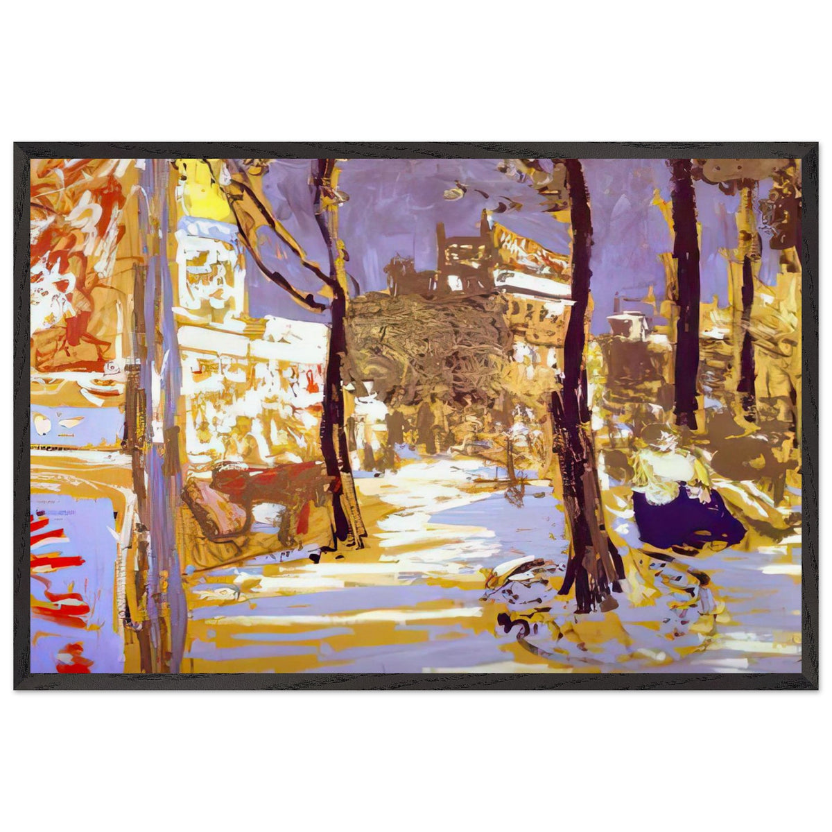 Boulevard of Battignolles by Edouard Vuillard, framed poster