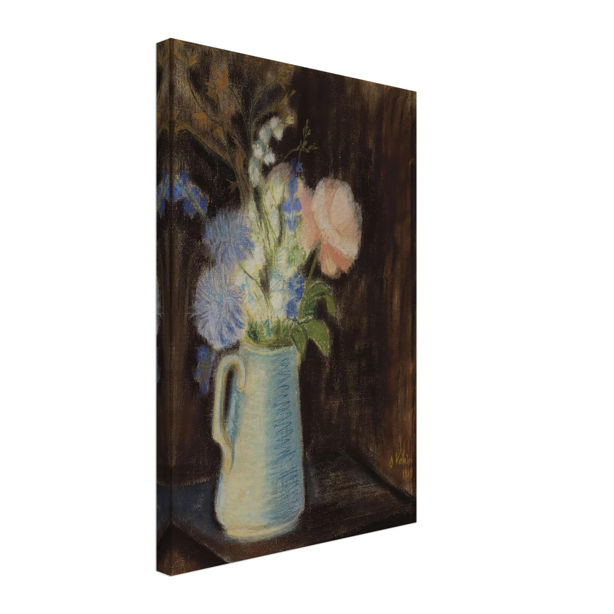 Bouquet of Flowers in a Pitcher by Suzanne Valadon, canvas