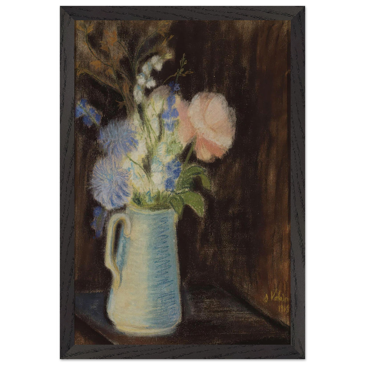 Bouquet of Flowers in a Pitcher by Suzanne Valadon, framed poster, view 2