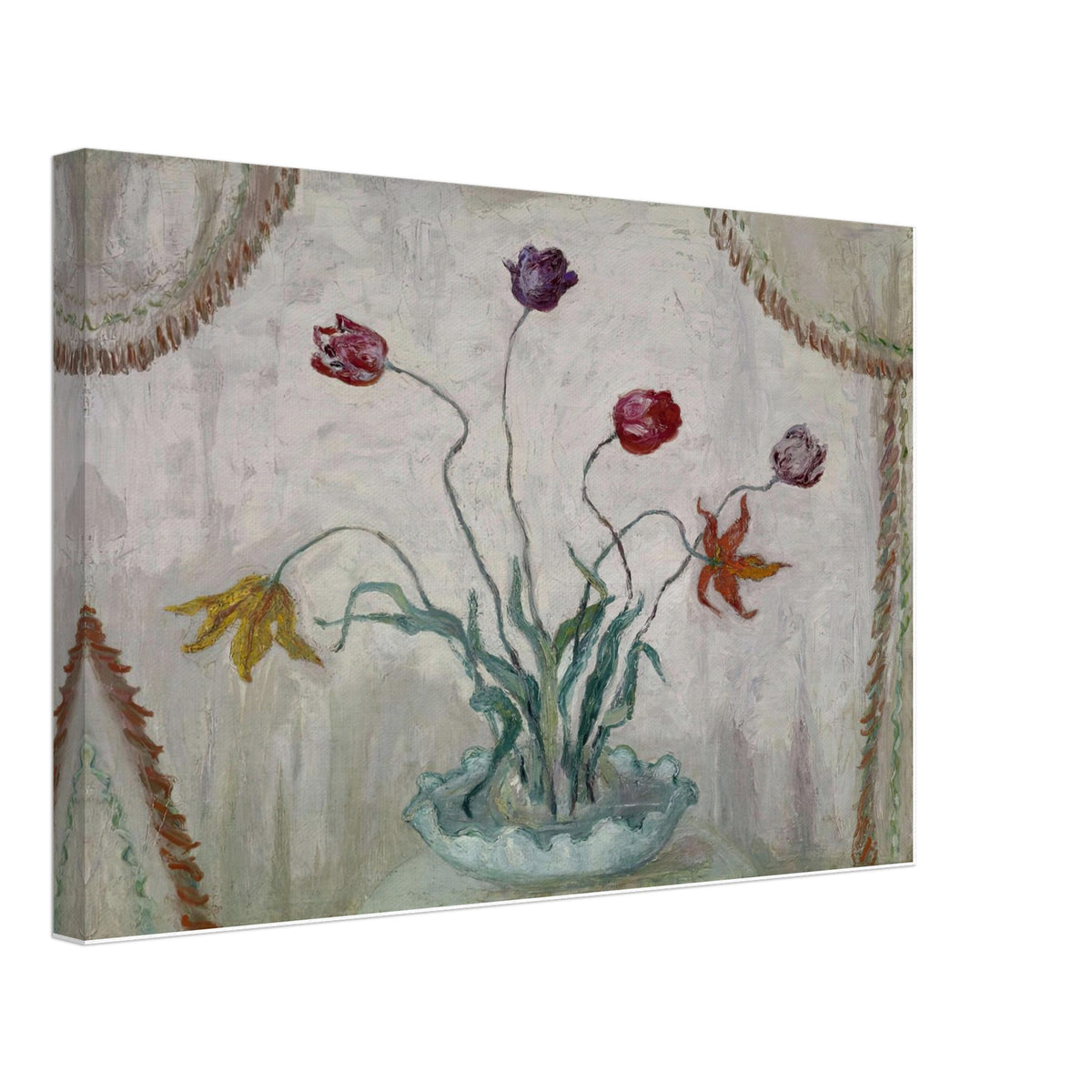 Bowl of Tulips by Florine Stettheimer, canvas