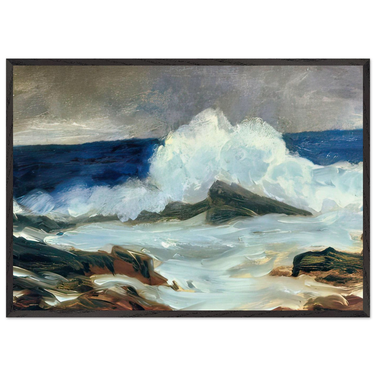 Breaking Surf by George Luks, framed poster, view 3