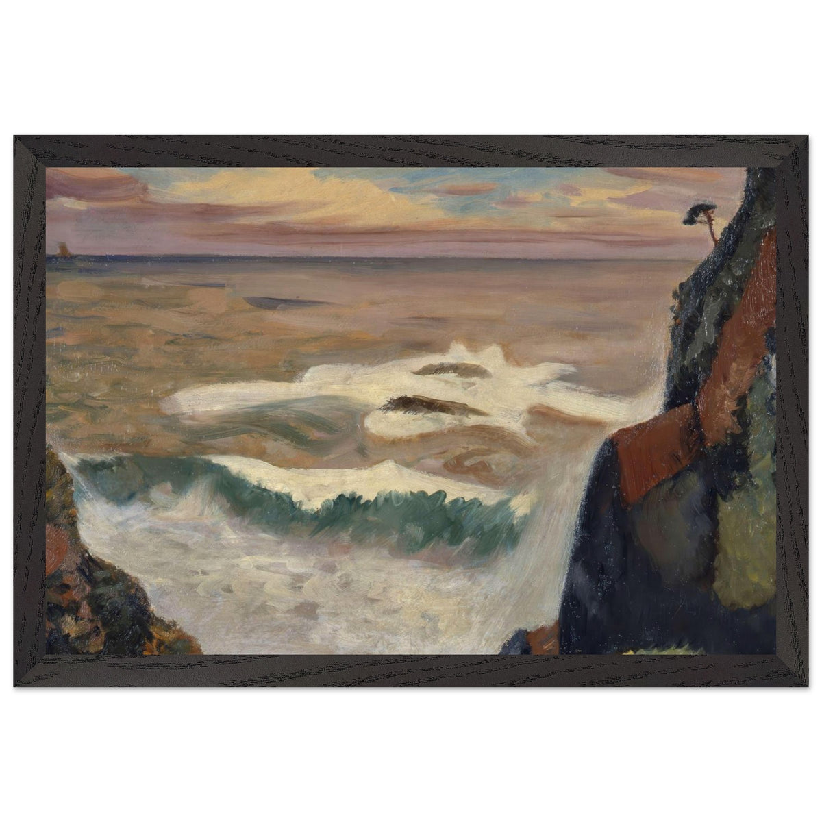 Breaking Waves at Daio Misaki by Fujishima Takeji, framed poster, view 2