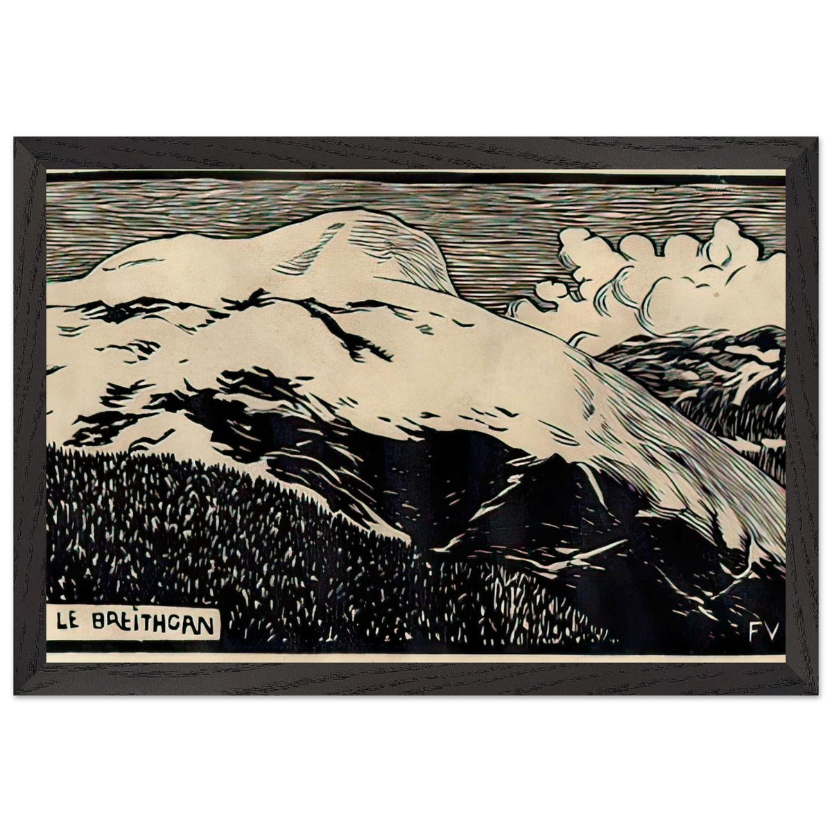 Breithorn by Felix Vallotton, framed poster, view 2