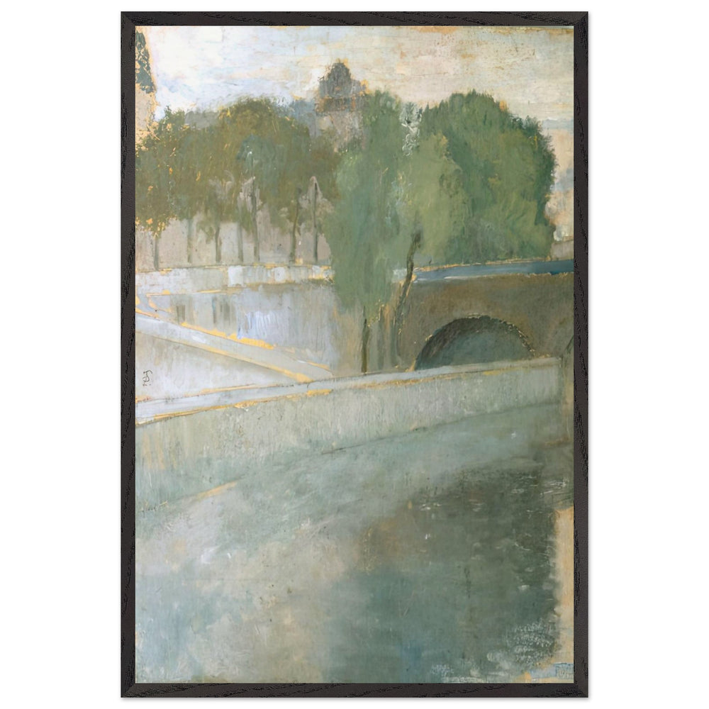 Bridge Over Seine by Theodor Pallady, framed poster