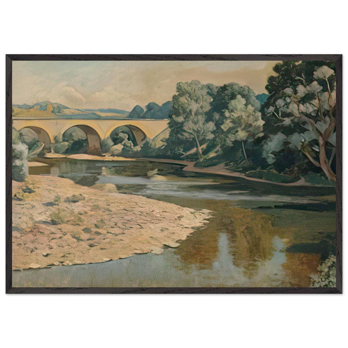 Bridge over the Allier by Roger Fry, framed poster, view 3