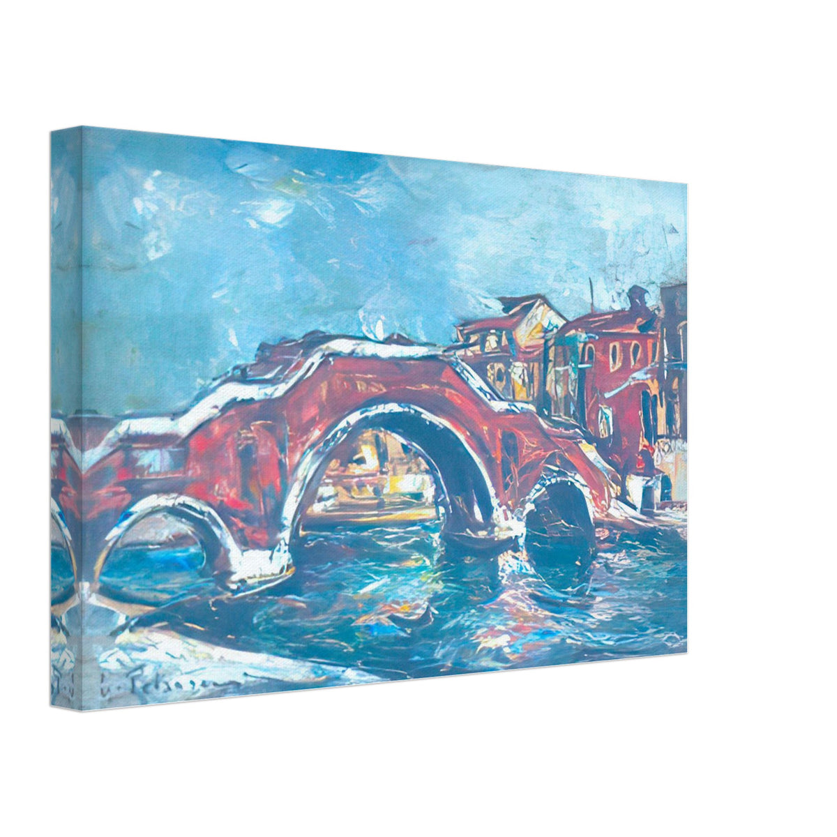 Bridge With Three Arches by Gheorghe Petrascu, canvas, view 2