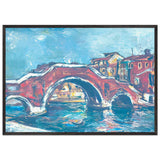 Bridge With Three Arches by Gheorghe Petrascu, framed poster, view 3