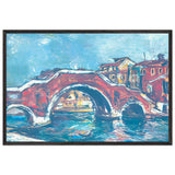 Bridge With Three Arches by Gheorghe Petrascu, framed poster