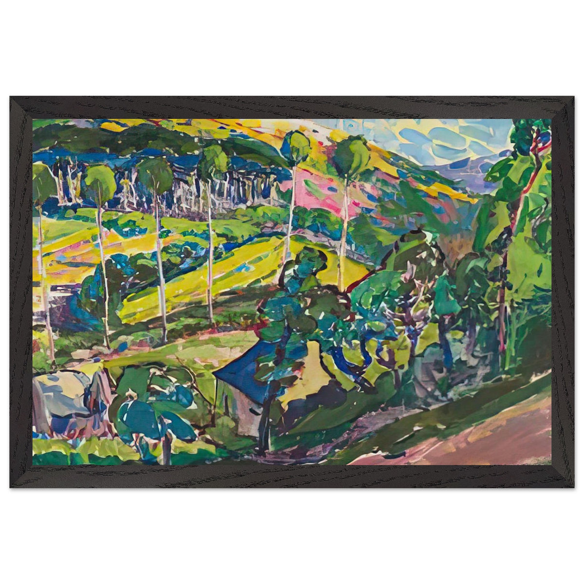 Brittany Landscape by Emily Carr, framed poster, view 2