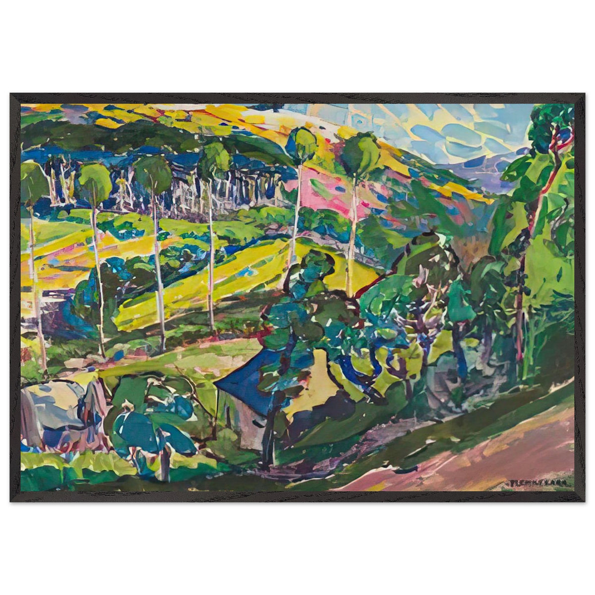 Brittany Landscape by Emily Carr, framed poster, view 3