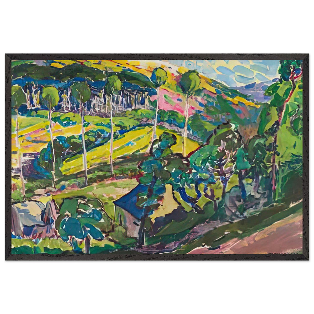Brittany Landscape by Emily Carr, framed poster