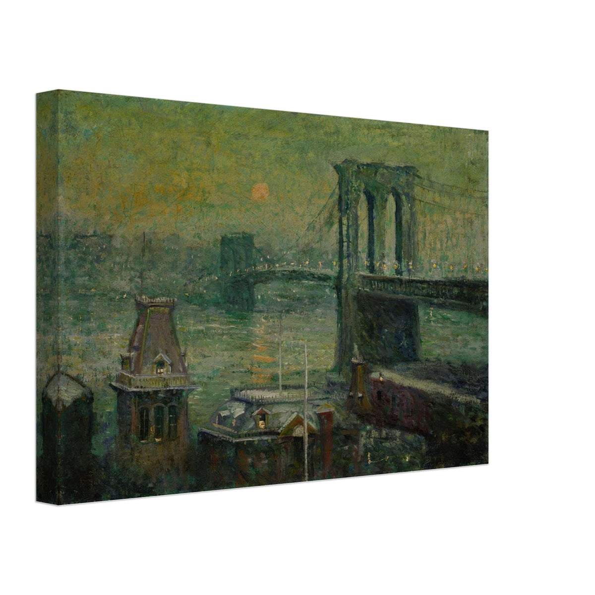 Brooklyn Bridge by Ernest Lawson, canvas, view 2