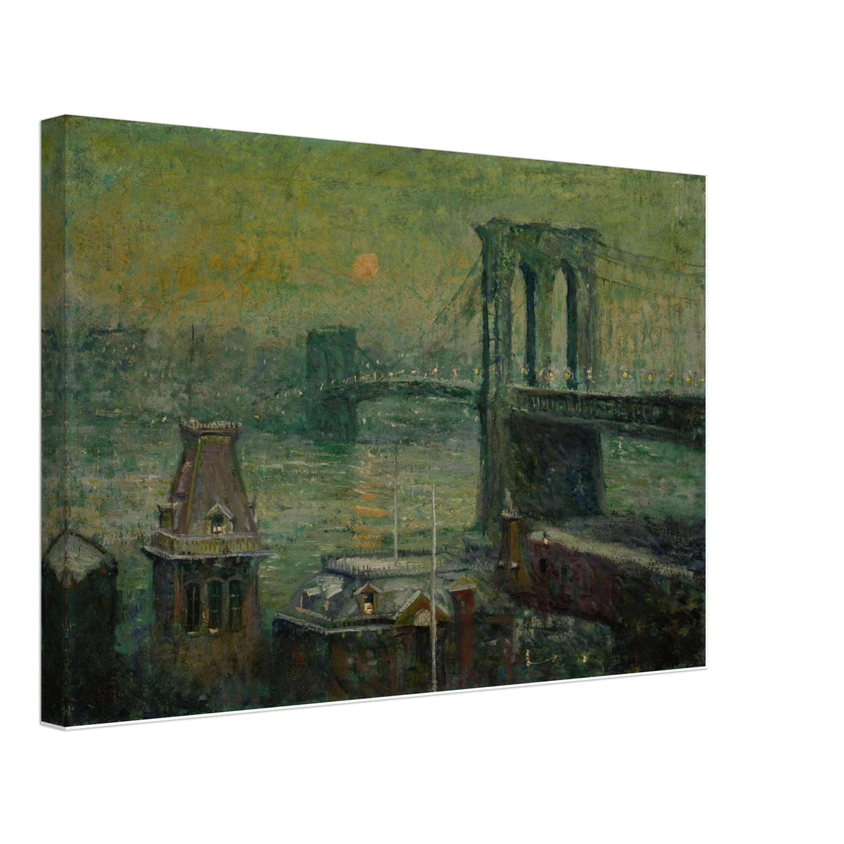 Brooklyn Bridge by Ernest Lawson, canvas