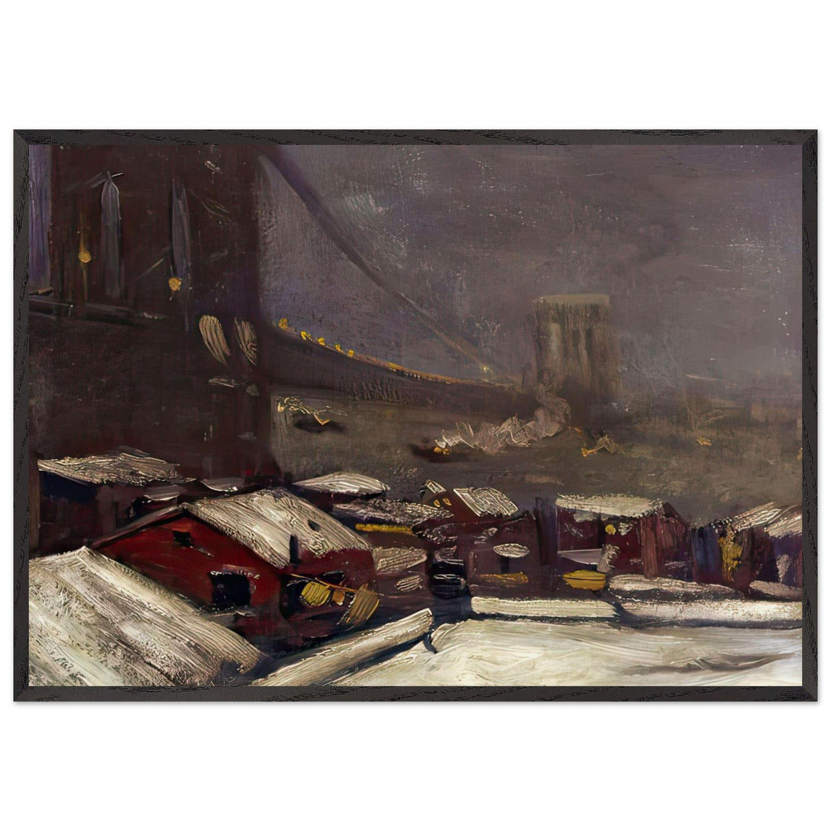 Brooklyn Bridge by George Luks, framed poster, view 3