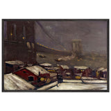 Brooklyn Bridge by George Luks, framed poster
