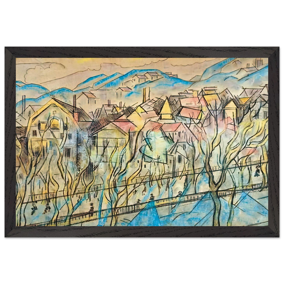 Budai Hegyek by Scheiber Hugó, framed poster, view 2