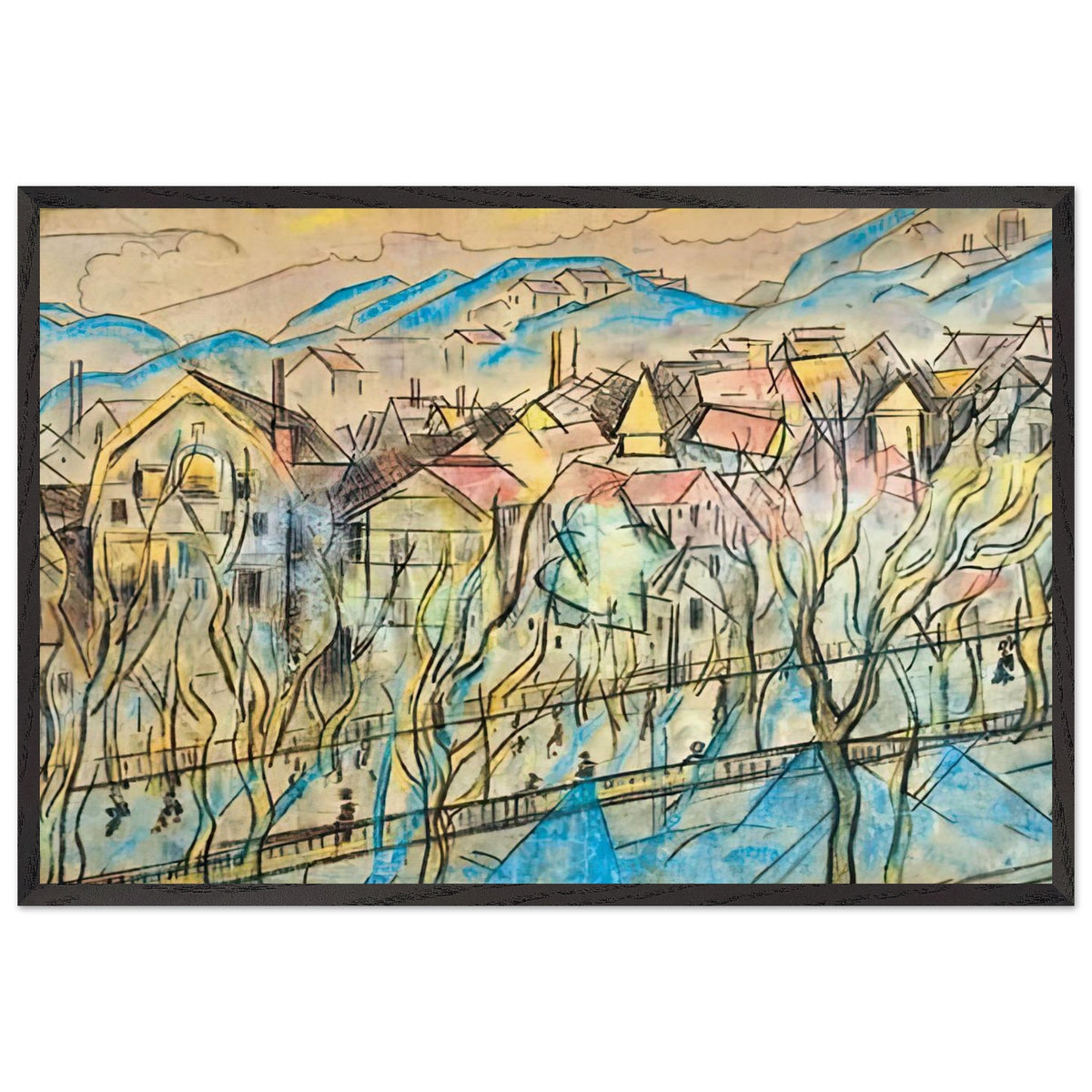 Budai Hegyek by Scheiber Hugó, framed poster