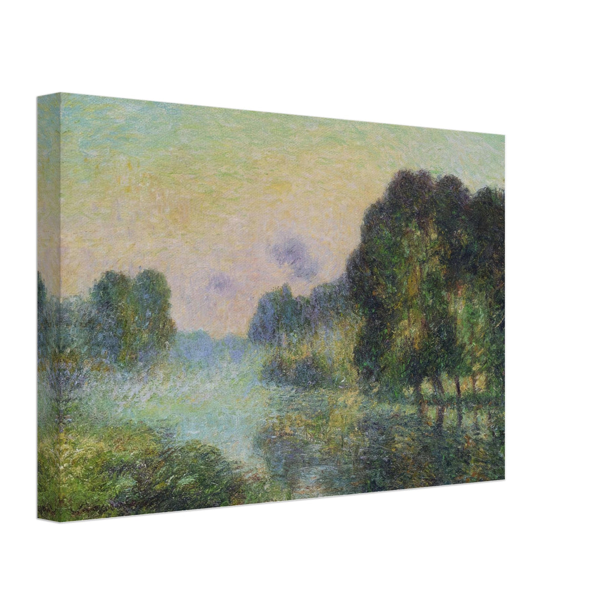 By the Eure River, Fog Effect by Gustave Loiseau, canvas, view 2