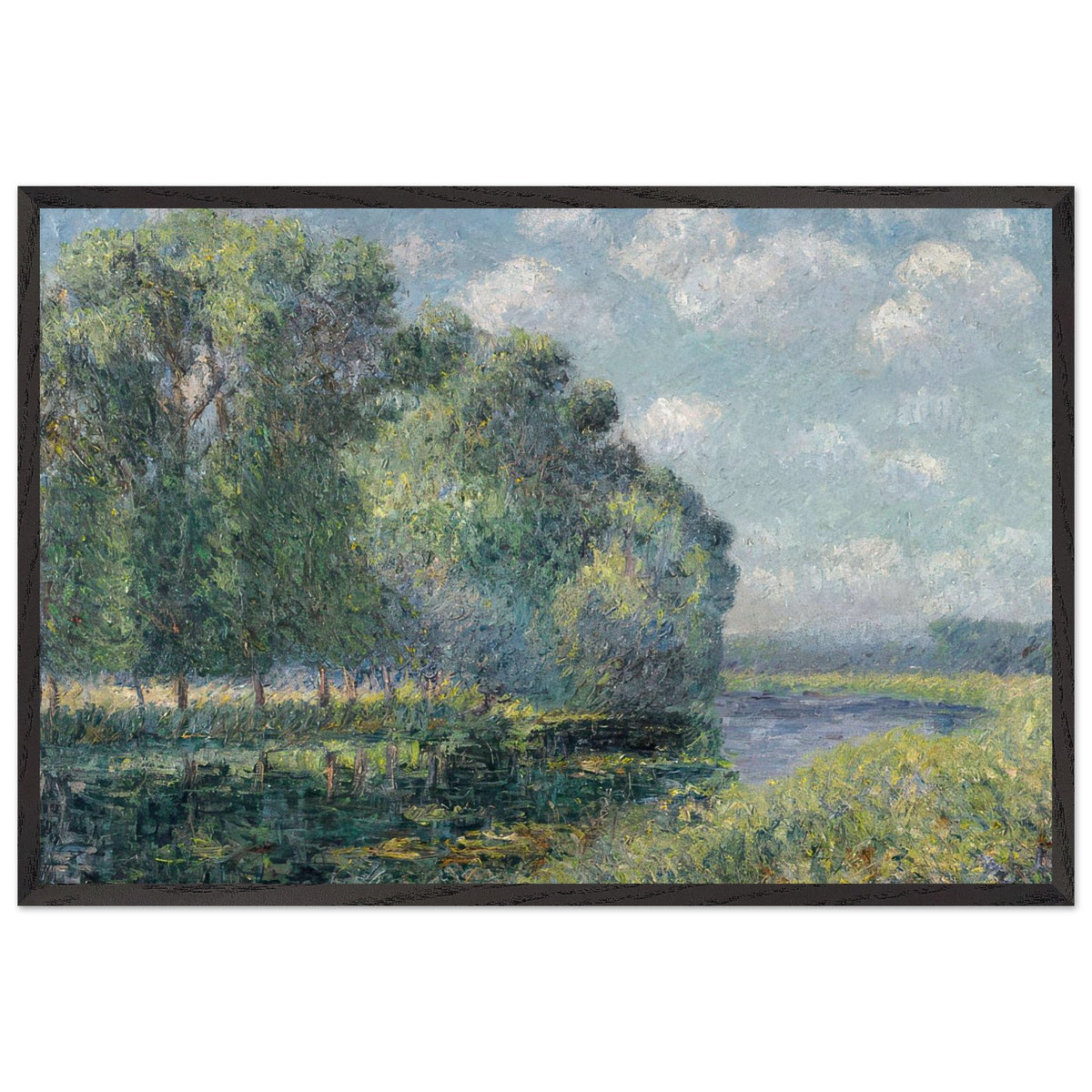 By the Eure River in Spring by Gustave Loiseau, framed poster