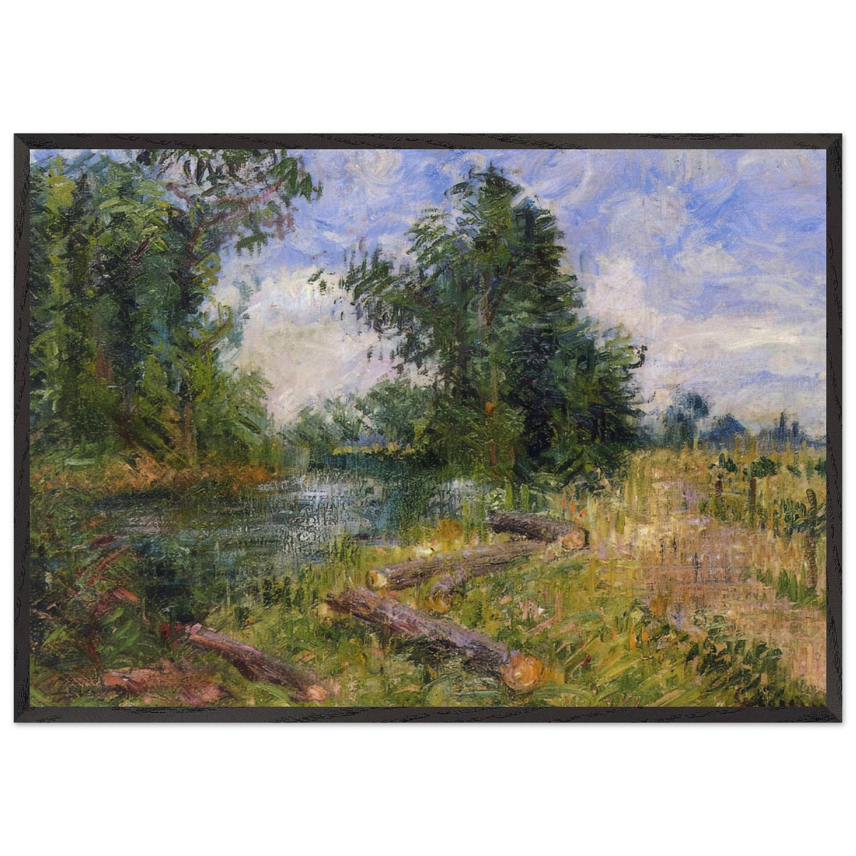 By the Lorne River near Caen by Gustave Loiseau, framed poster, view 3