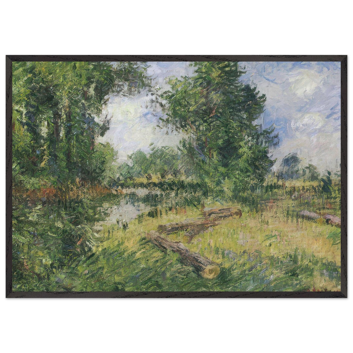 By the Orne River near Caen by Gustave Loiseau, framed poster, view 3