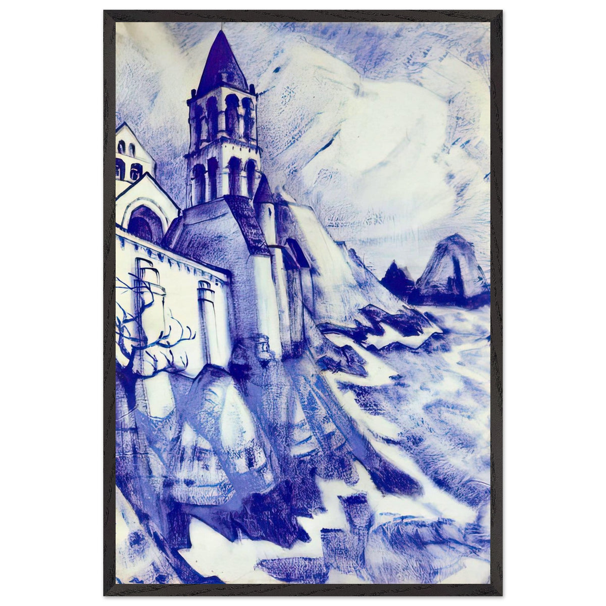 By the Sea by Nicholas Roerich, framed poster
