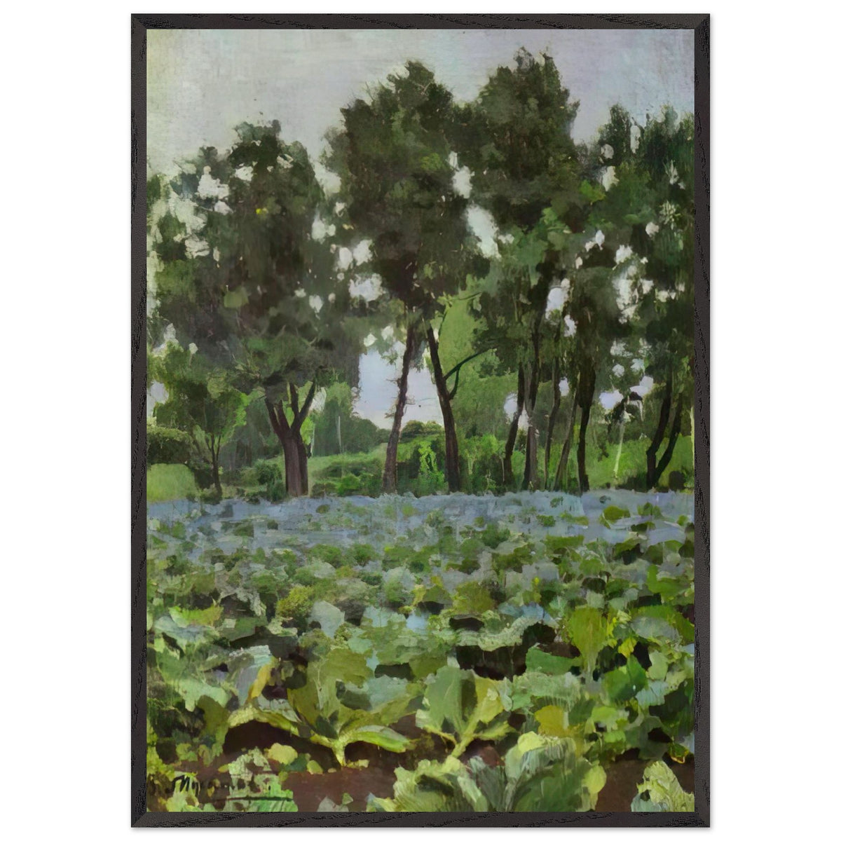 Cabbage Field with Willows by Victor Borisov-Musatov, framed poster, view 3