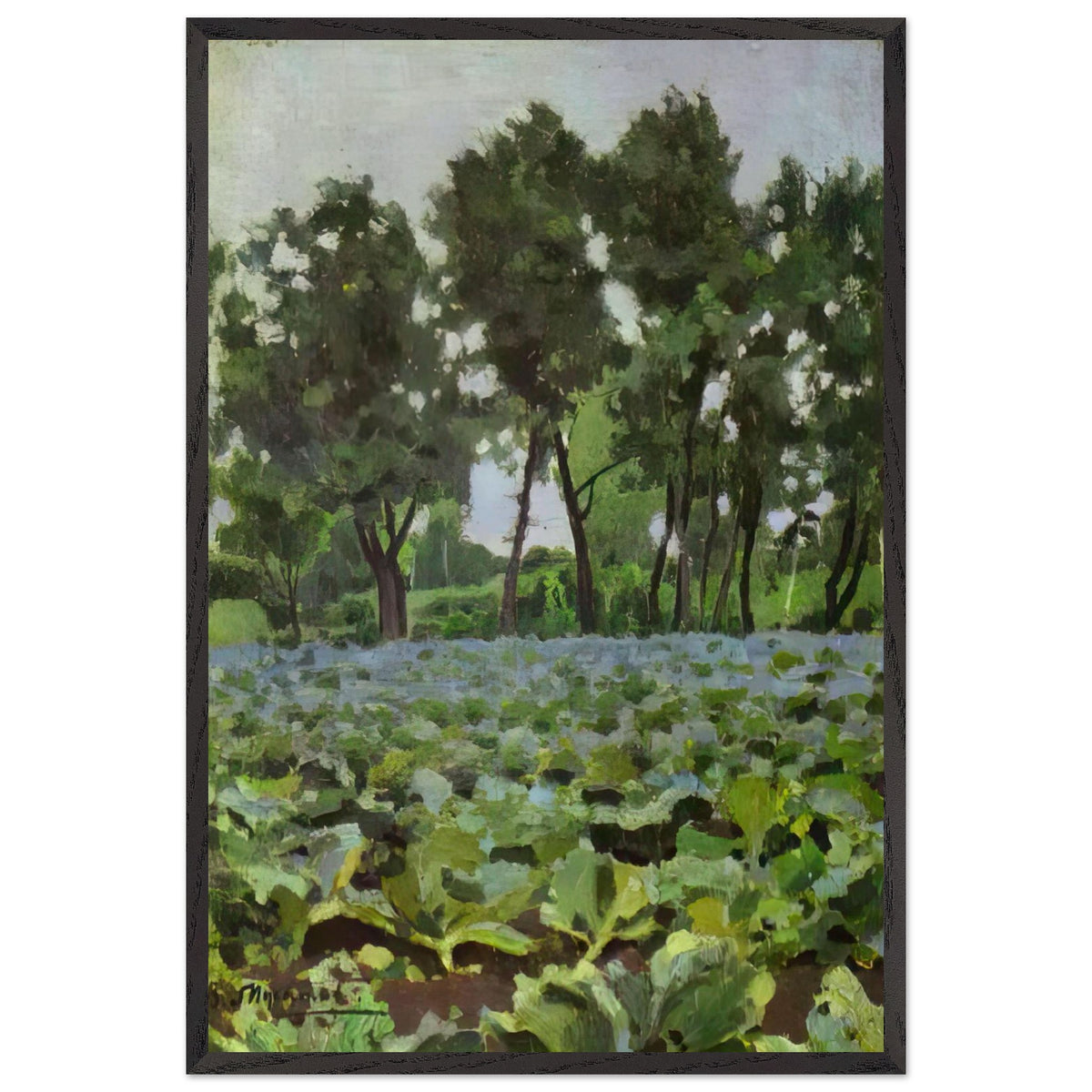Cabbage Field with Willows by Victor Borisov-Musatov, framed poster